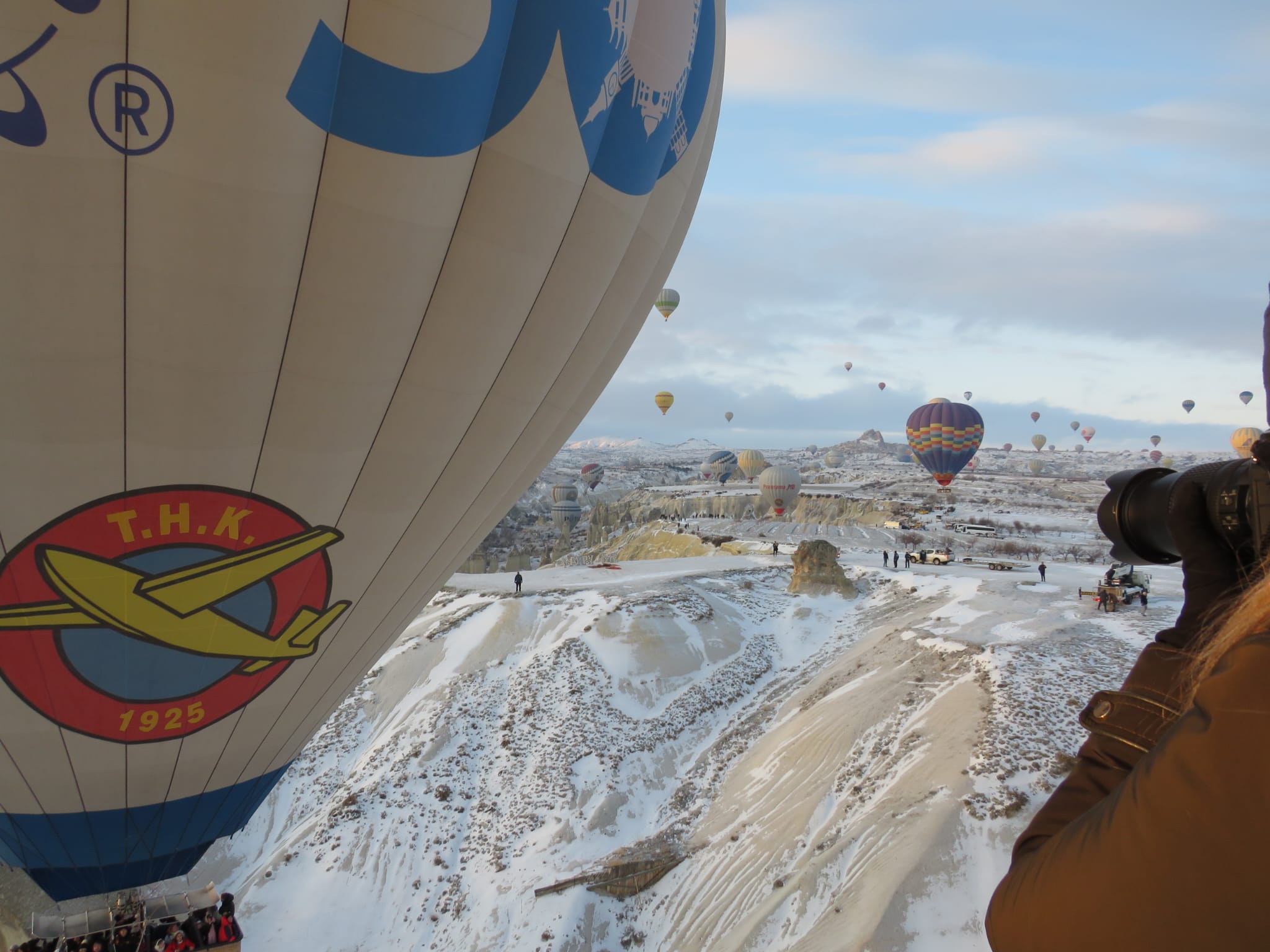 Propuesta de matrimonio vista desde el aire en Globos aerostáticos en Capadocia