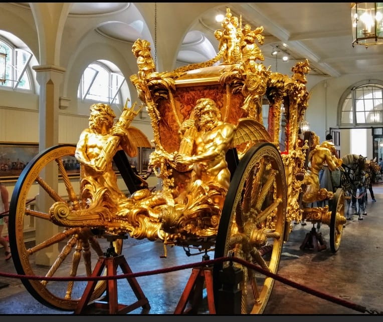Gold State Coach at Royal Mews in London