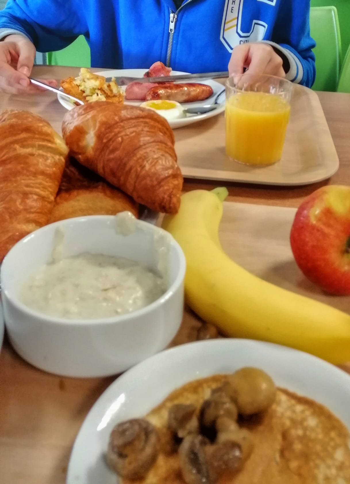 Breakfast hall at university residence in London