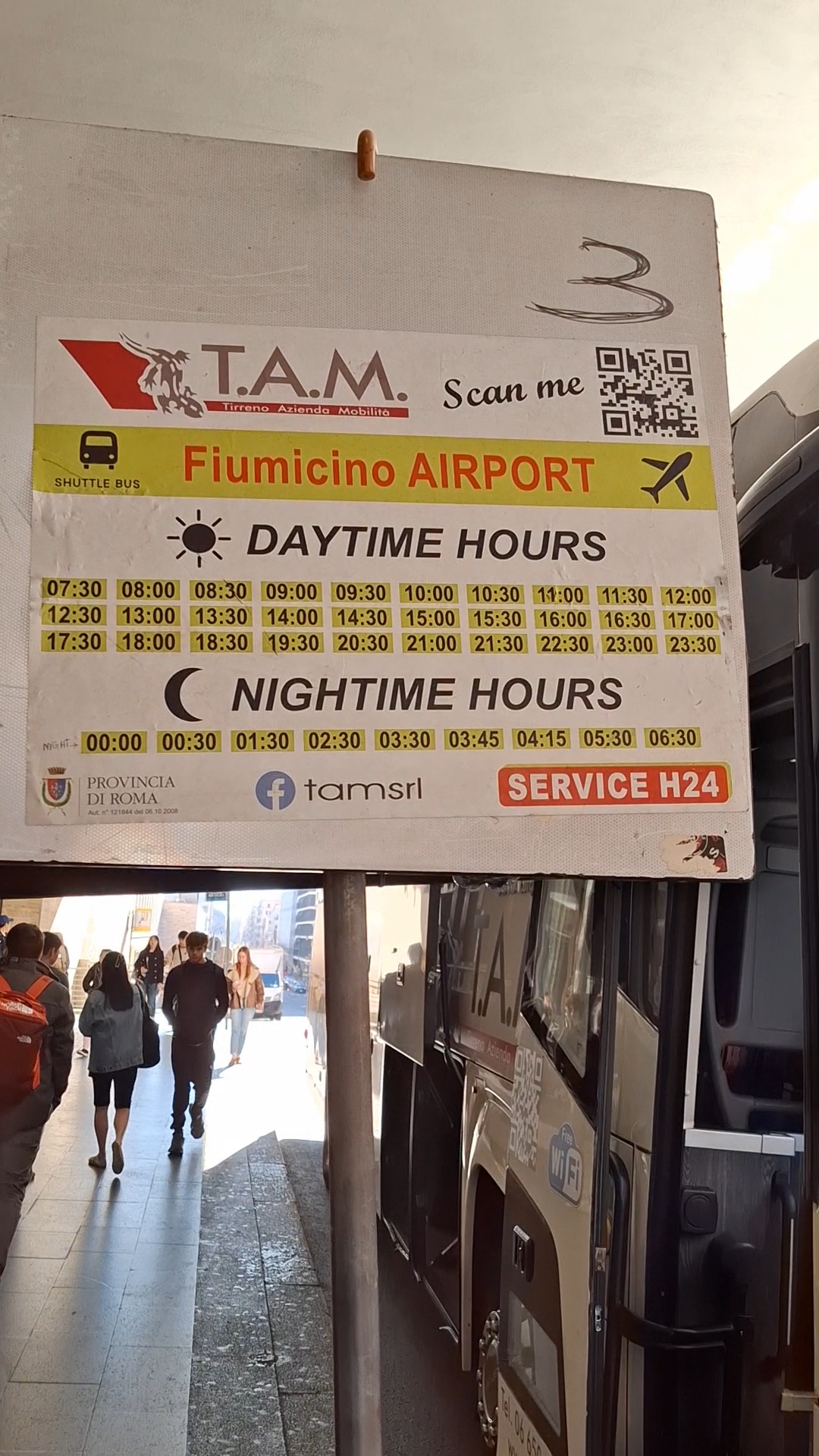 Bus al aeropuerto FCO de Roma