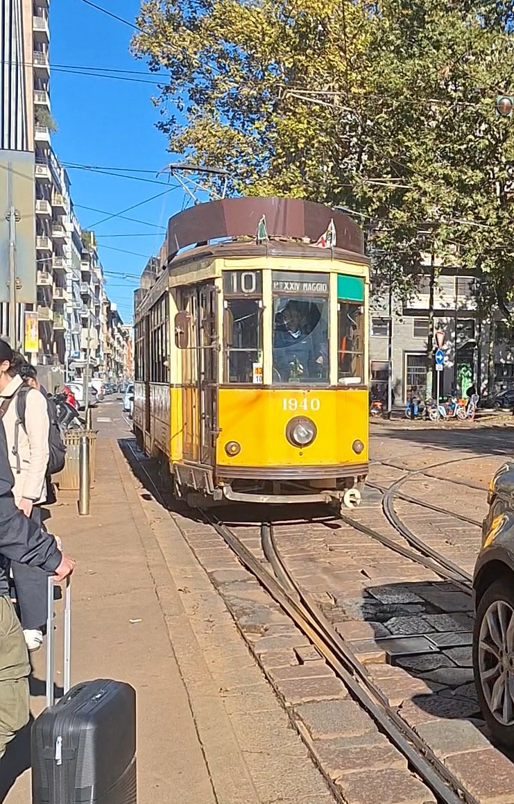 Antiguo tranvía en Milán
