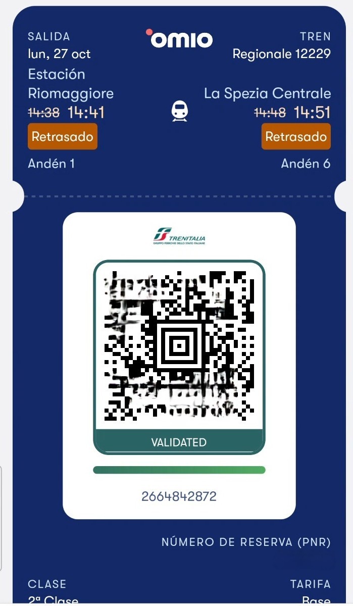 App Omio Ticket validado