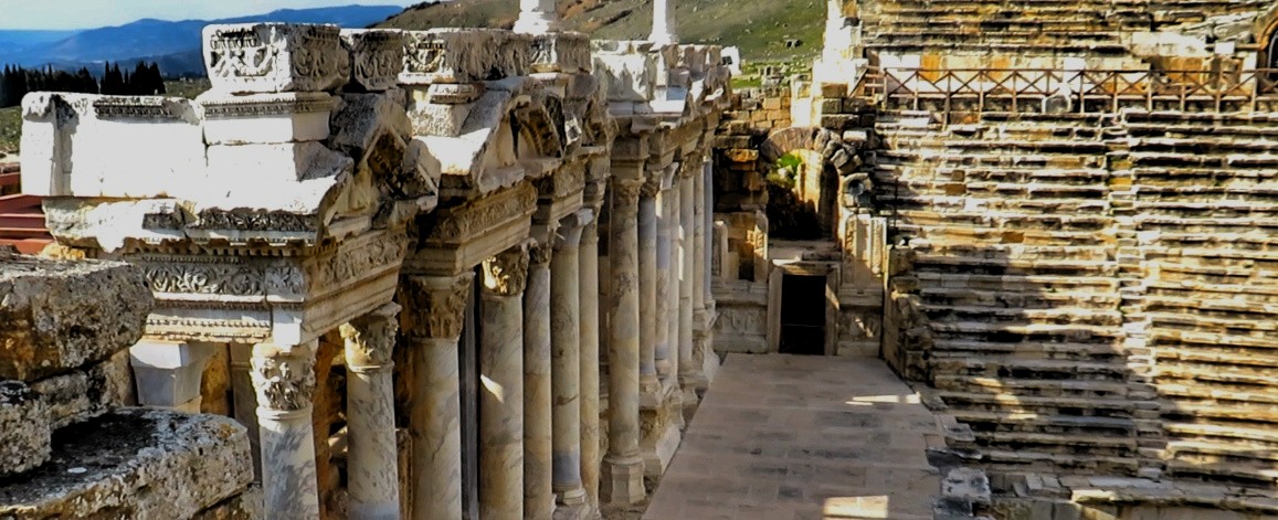 Magnificent Roman theatre of Hierapolis in Pamukkale